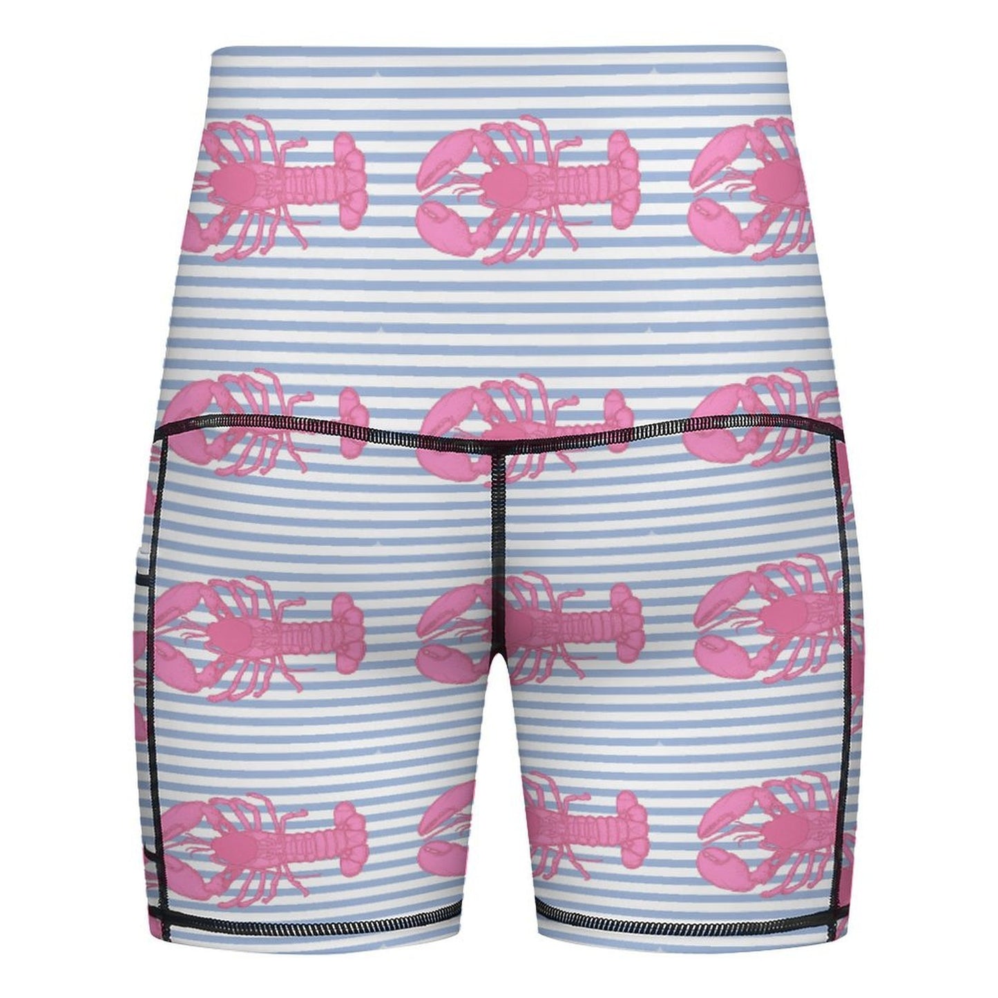 Custom Over-the-Belly Maternity Yoga Biker Shorts with Pockets