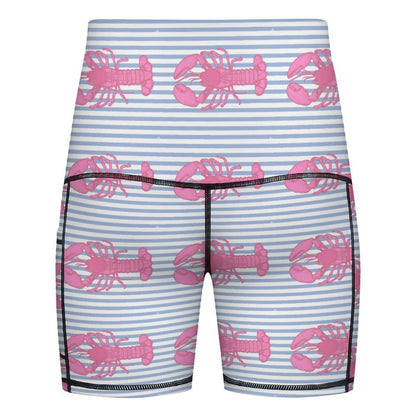Custom Over-the-Belly Maternity Yoga Biker Shorts with Pockets