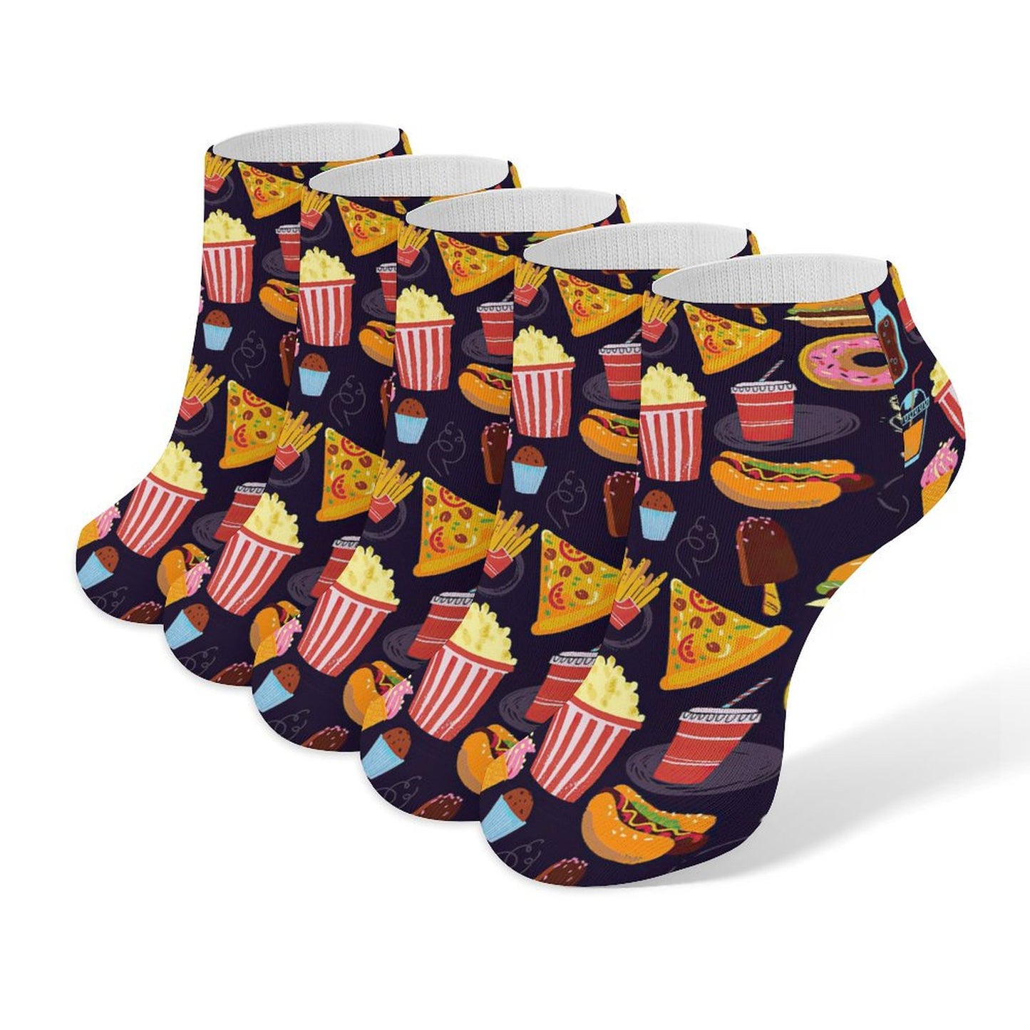 Custom Ankle Socks 5-Pack | Design a Bulk Set of Photo Socks