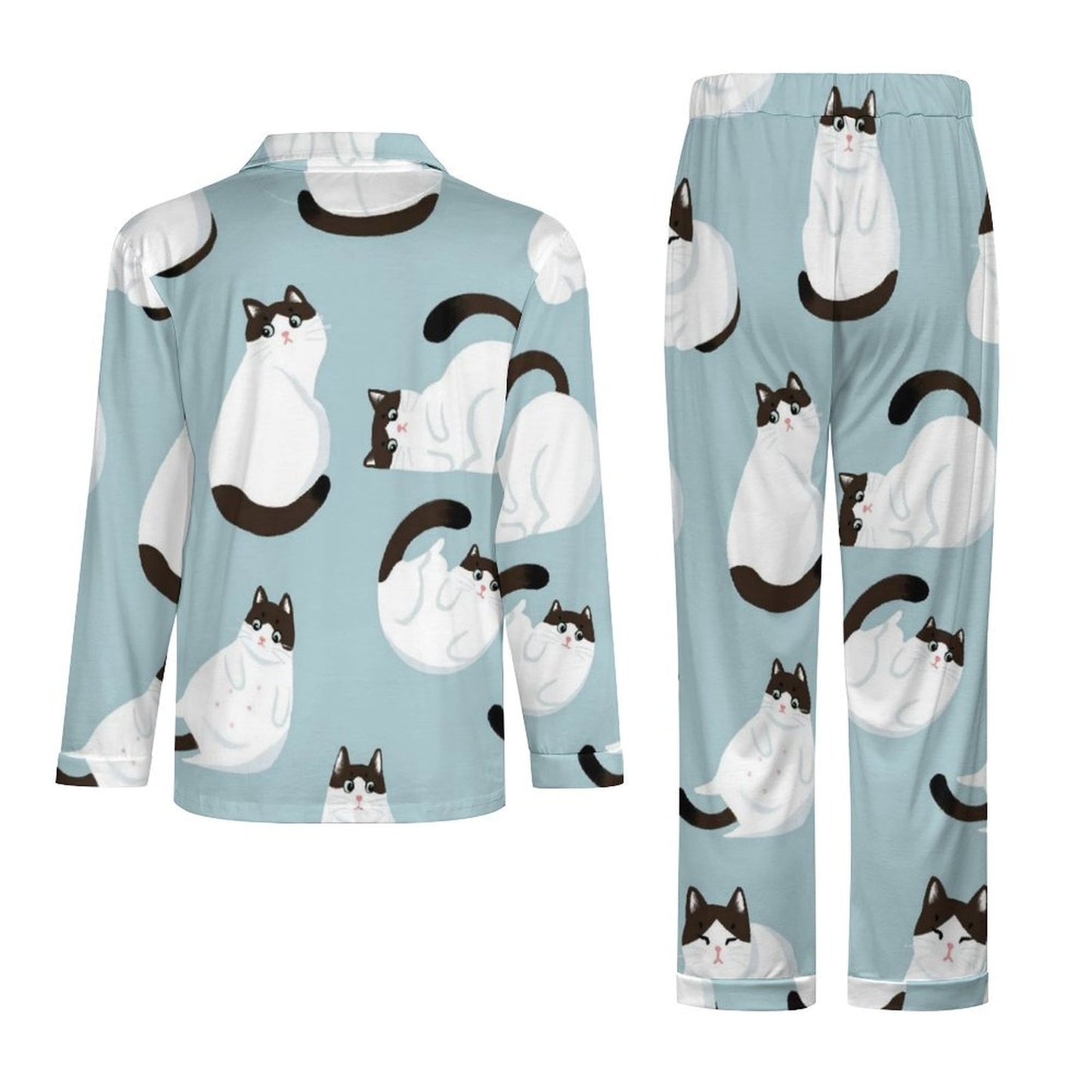 Custom Cuban Collar Pajama Set for Men | Personalized Gift