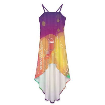 Custom High-Low Dress | Personalized Photo Asymmetrical Fishtail Dress