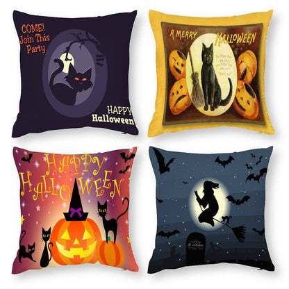 Custom Pillow Covers Set of 4 | Personalized Throw Cushion Cases