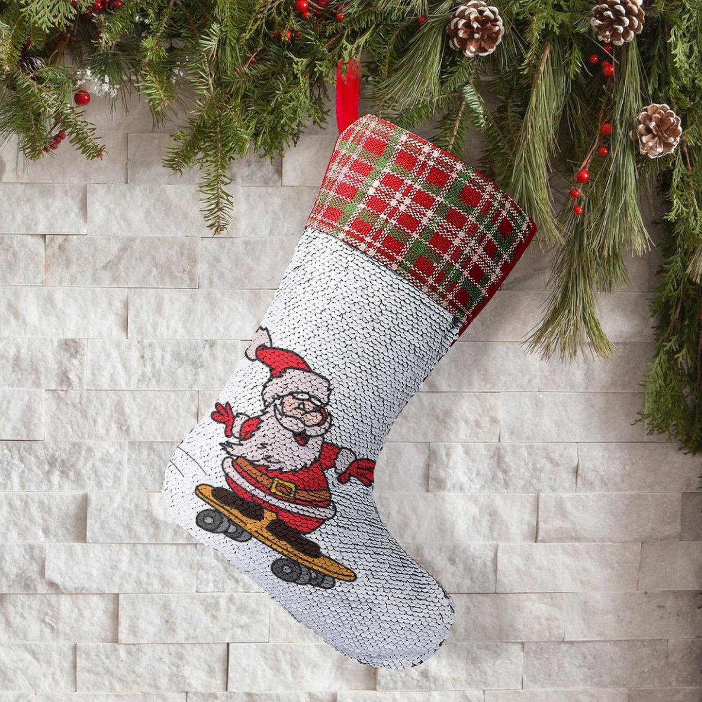 Design a Custom Sequin Christmas Stocking | Reveal Your Photo