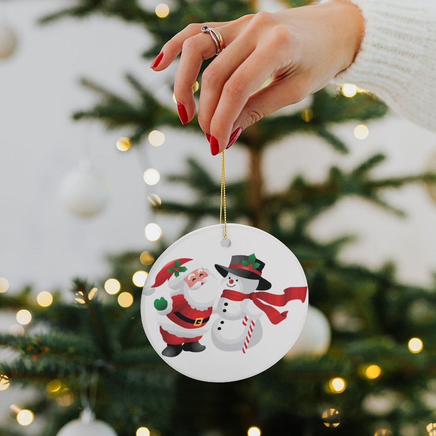 Create a Custom Ceramic Christmas Ornament | Add Your Photo & Text