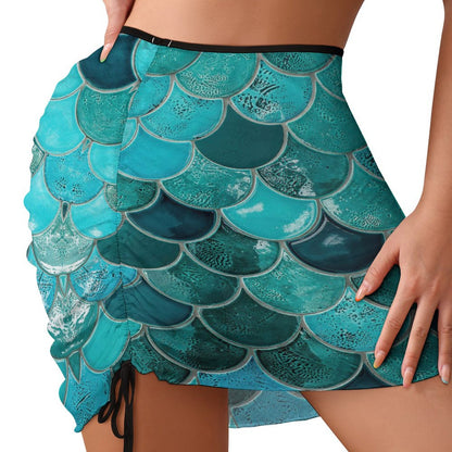 Custom Print Sheer Skirt | Personalized Mesh Beach Cover-Up