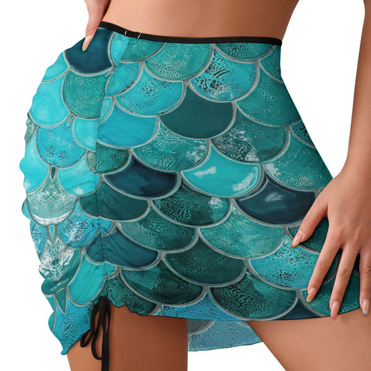 Custom Print Sheer Skirt | Personalized Mesh Beach Cover-Up