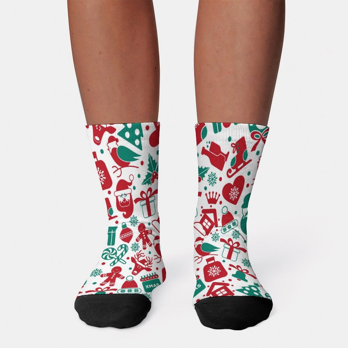 Custom Color Block Socks | Personalized w/ Black Heel & Toe