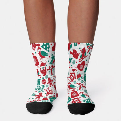 Custom Color Block Socks | Personalized w/ Black Heel & Toe