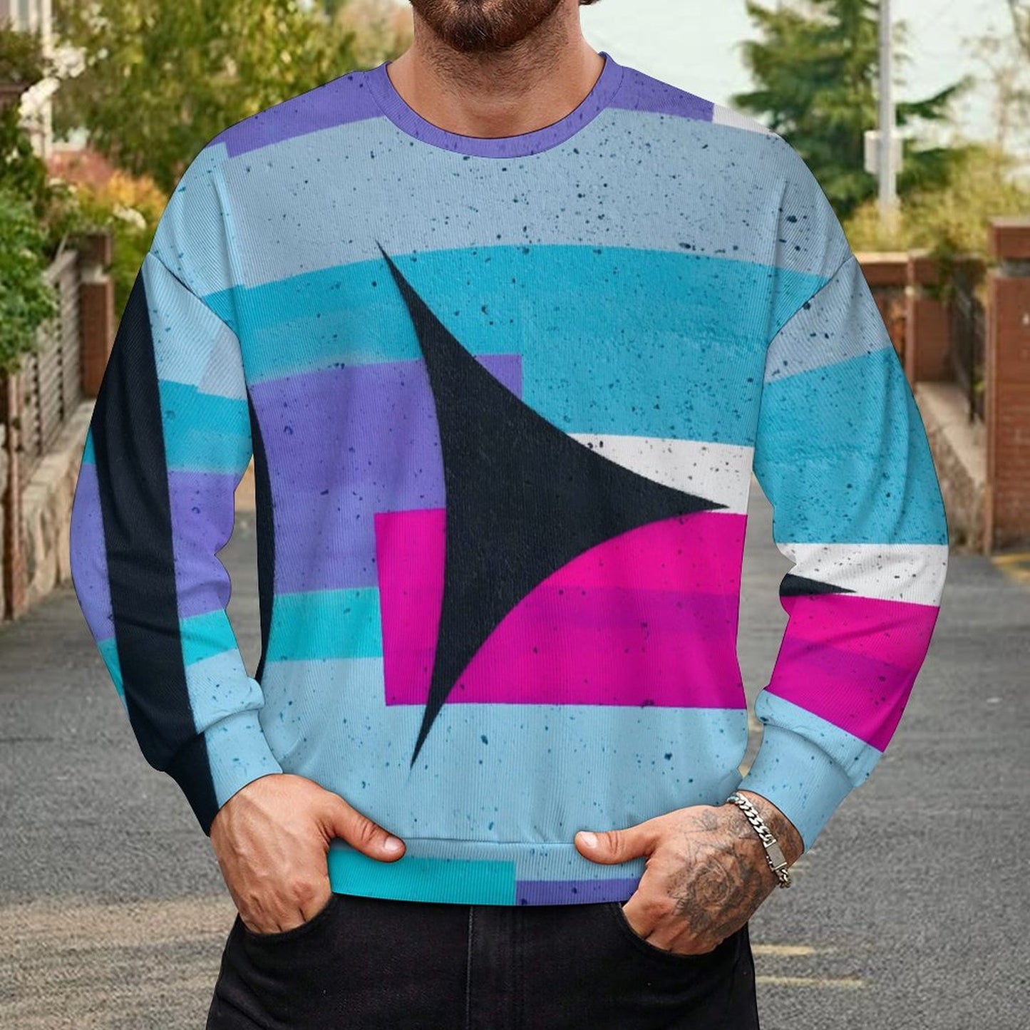 Custom Unisex Ribbed Sweatshirt | Personalized Crewneck Pullover