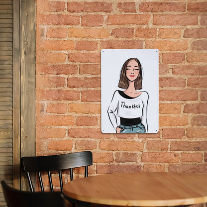 Custom Vertical Aluminum Sign | Personalized Portrait Metal Art