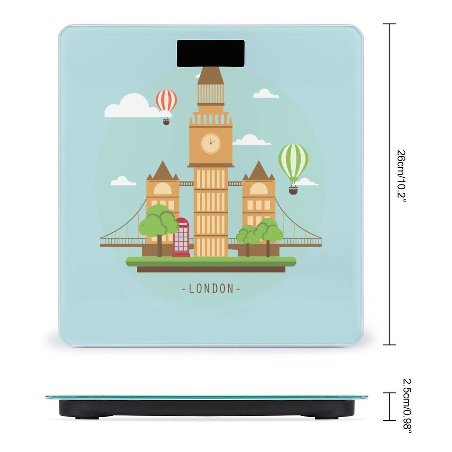 Custom Digital Body Weight Scale | Tempered Glass Bathroom Scale