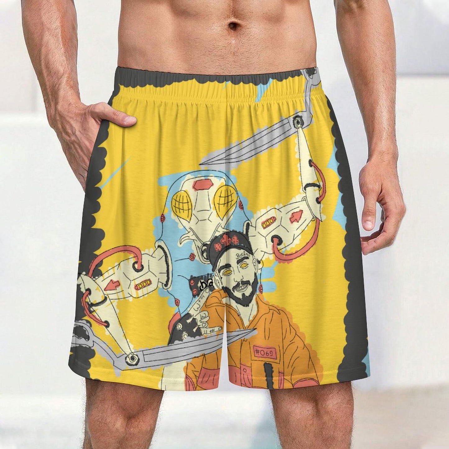 Custom Ice Silk Capri Pajama Shorts | Personalized Comfort Wear