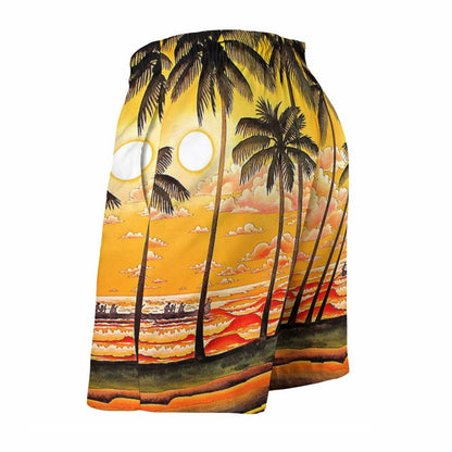 Custom Printed Men's Swim Trunks with Mesh Liner