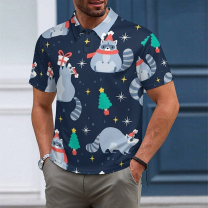 Custom Men's Pique Polo Shirt | Personalized All-Over Print Top