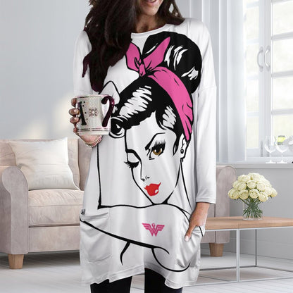 Custom Oversized Pocket Tunic | Long Sweatshirt for Leggings (2XS-6XL)