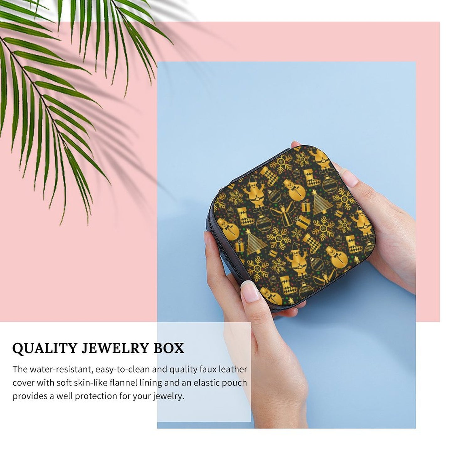 Personalized Jewelry Travel Case | Custom PU Leather Box for Her