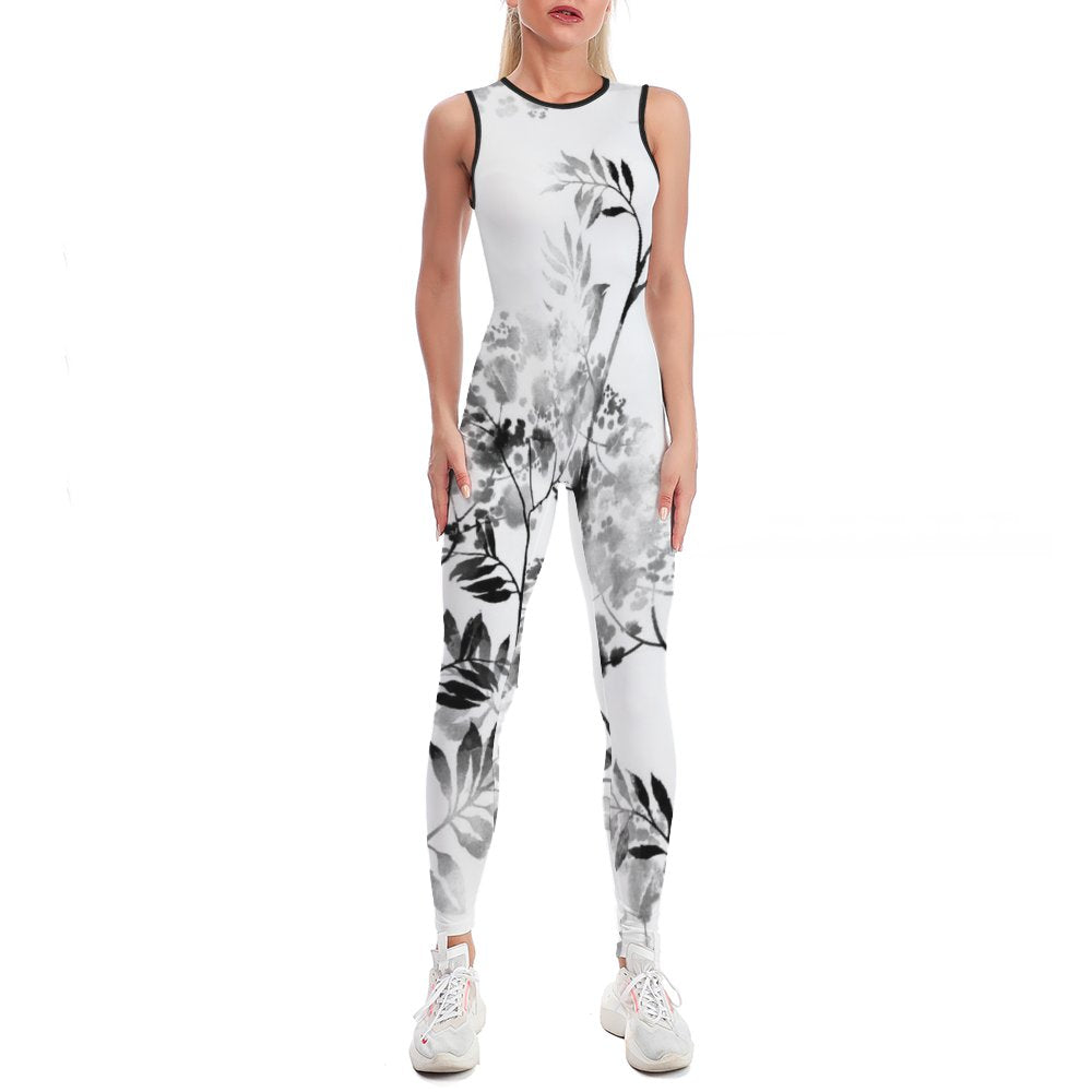 Custom Yoga Jumpsuit | Personalized Zip-Back One-Piece Training Unitard