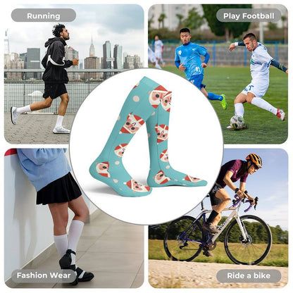 Custom Printed Knee-High & Thigh-High Polyester Socks