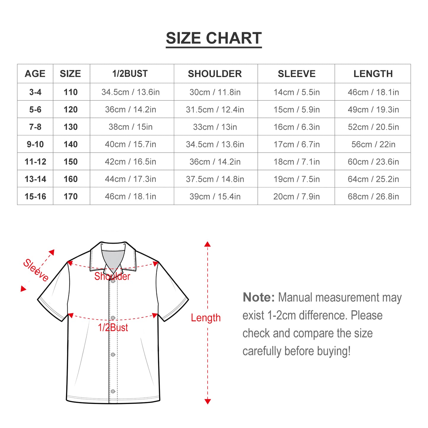 Custom Kids Cotton Shirt | Personalized All-Over-Print Camp Shirt