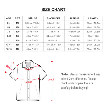 Custom Kids Cotton Shirt | Personalized All-Over-Print Camp Shirt