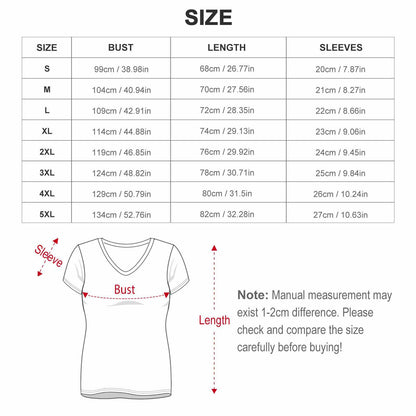 Custom Women's Relaxed Fit V-Neck T-Shirt