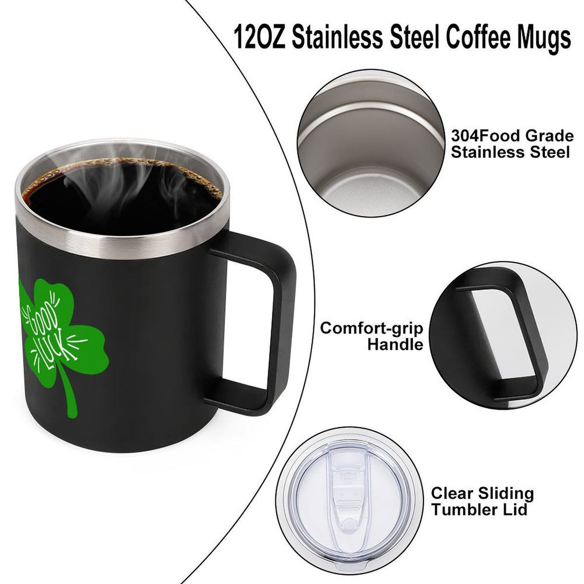 Personalized 12oz Stainless Steel Mug with Custom Print