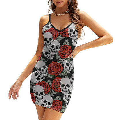 Custom Sexy Bodycon Spaghetti Strap Mini Dress | Sculpting Stretch Fit