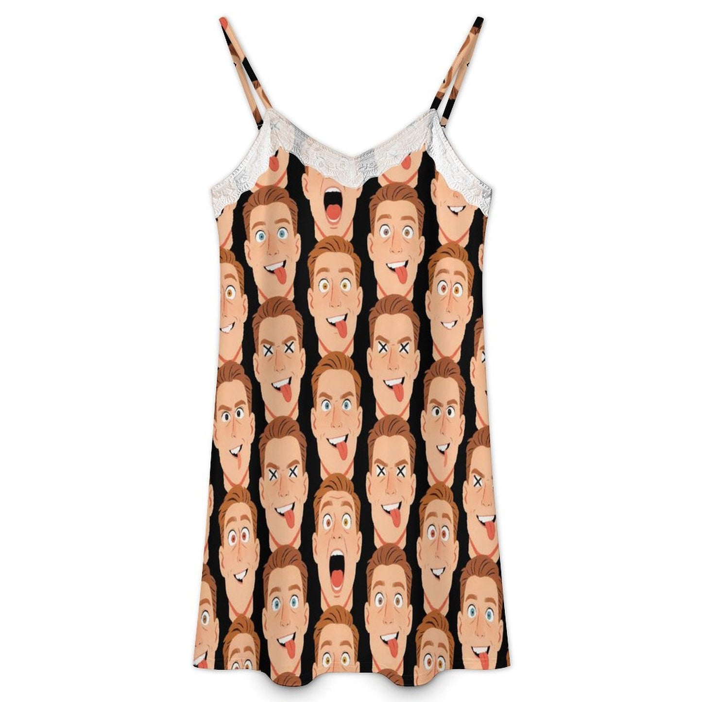 Personalized Lace Trim Short Robe for Women