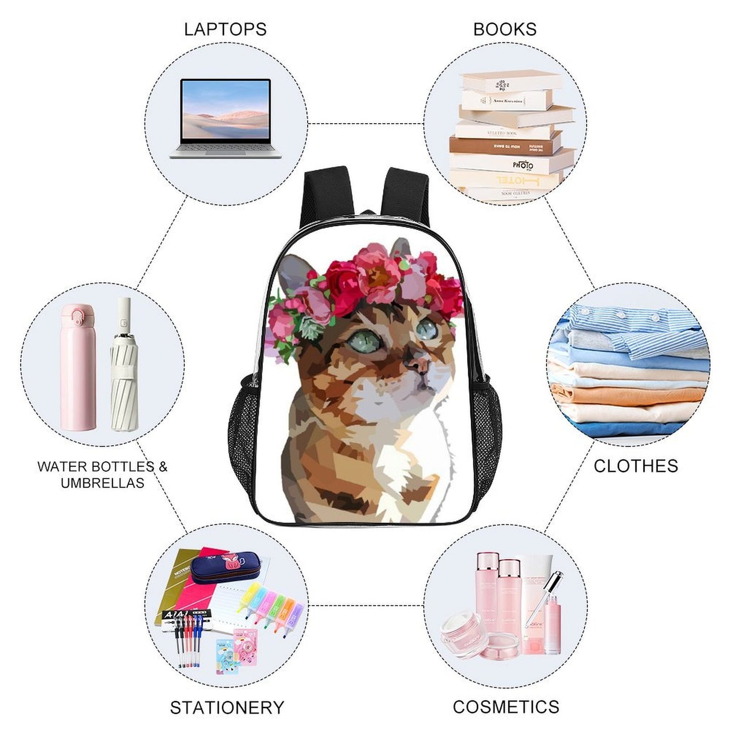 Personalized Heavy-Duty 17-Inch Clear Backpack with Custom UV Print