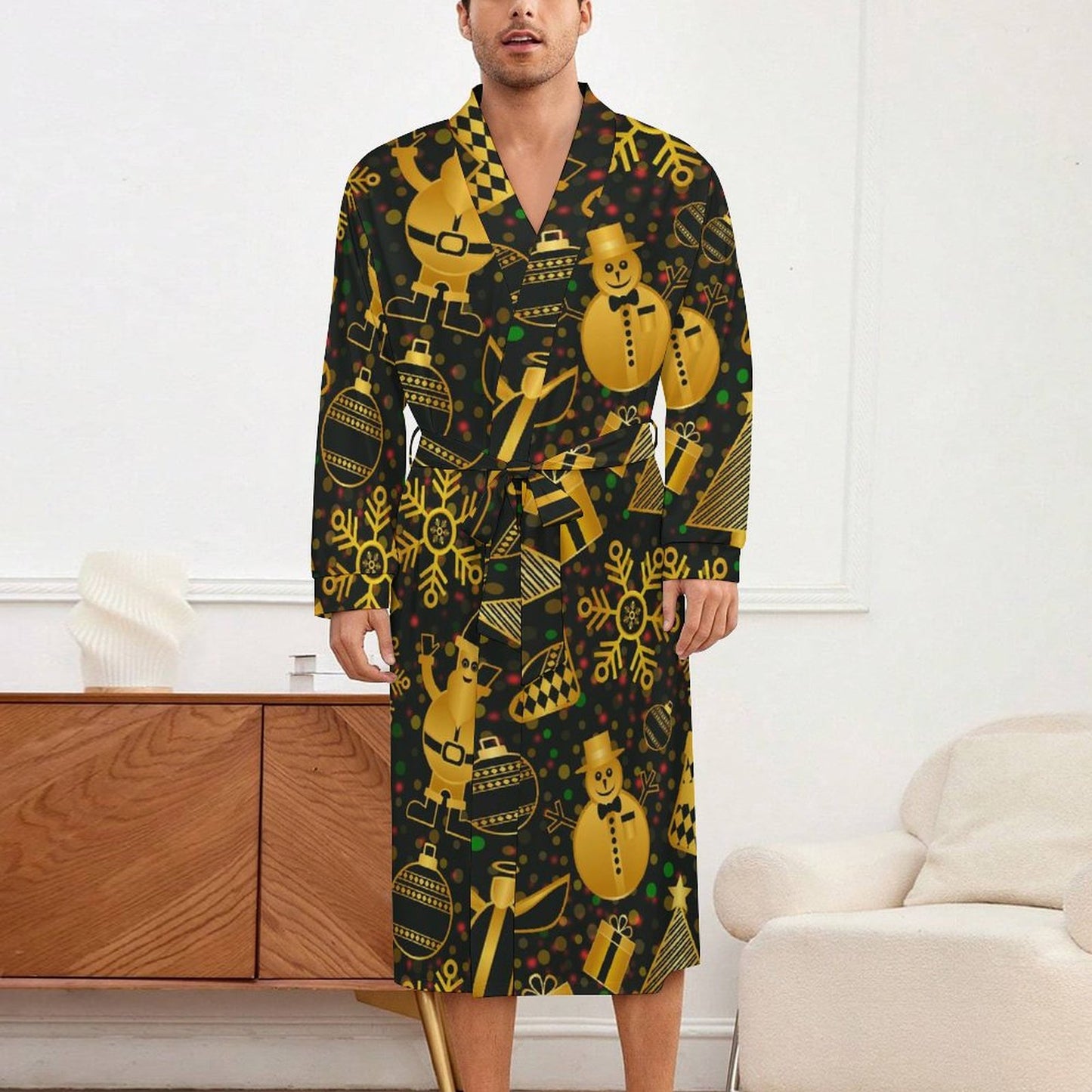 Custom Men's Robe | Personalized Silk Dressing Gown for Him