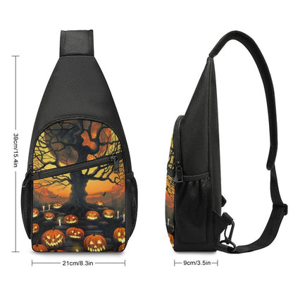 Custom Large Sling Bag | Personalized Crossbody Backpack with Bottle Holder