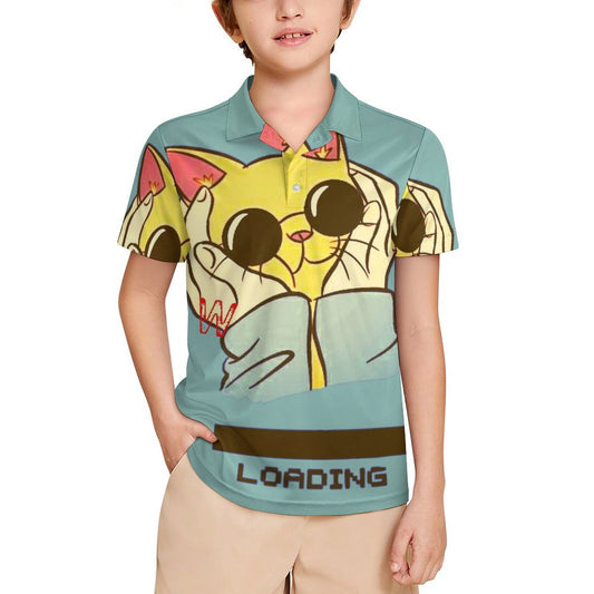 Custom Kids UPF 50+ Polo Shirt | Personalized Cooling Ice Silk Tee