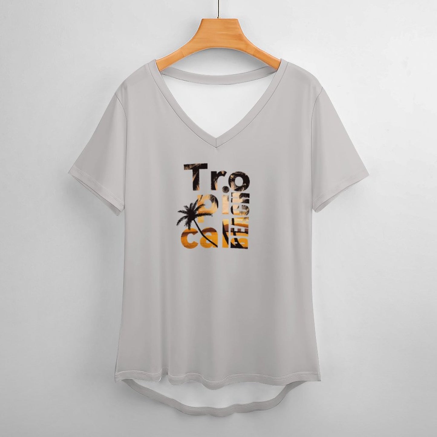 Custom Women's Relaxed Fit V-Neck T-Shirt