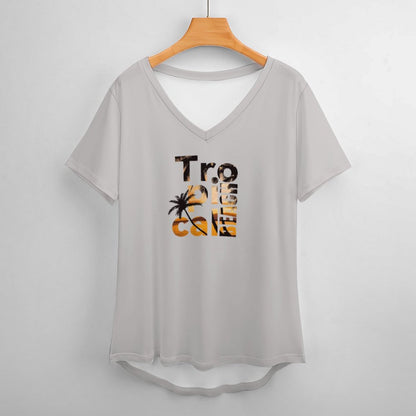 Custom Women's Relaxed Fit V-Neck T-Shirt