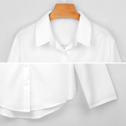 Custom Asymmetric Hem Long Sleeve Shirt | Plus Size S-8XL Artistic Top