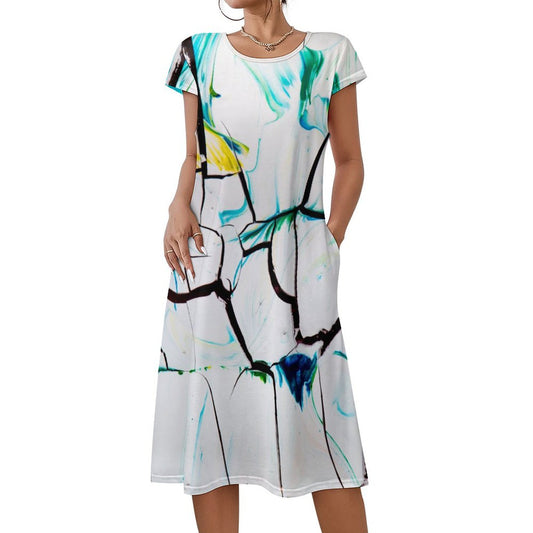Custom Women's Sleeveless Dress | Personalized Photo Midi Dress