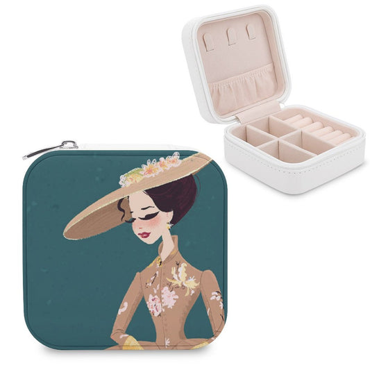 Custom Travel Jewelry Case | Personalized Small PU Leather Organizer