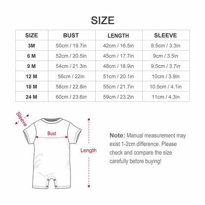 Custom Printed Cotton Baby Bodysuit with Easy-Change Snaps