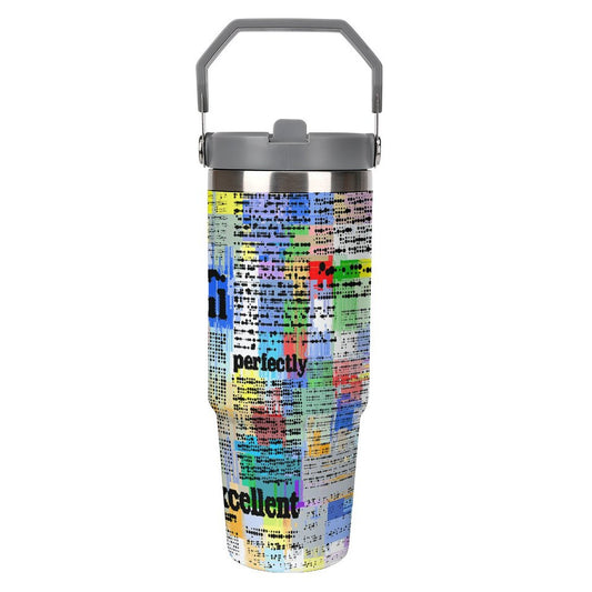 Custom 30oz Tumbler with Handle | Personalized Photo Travel Mug