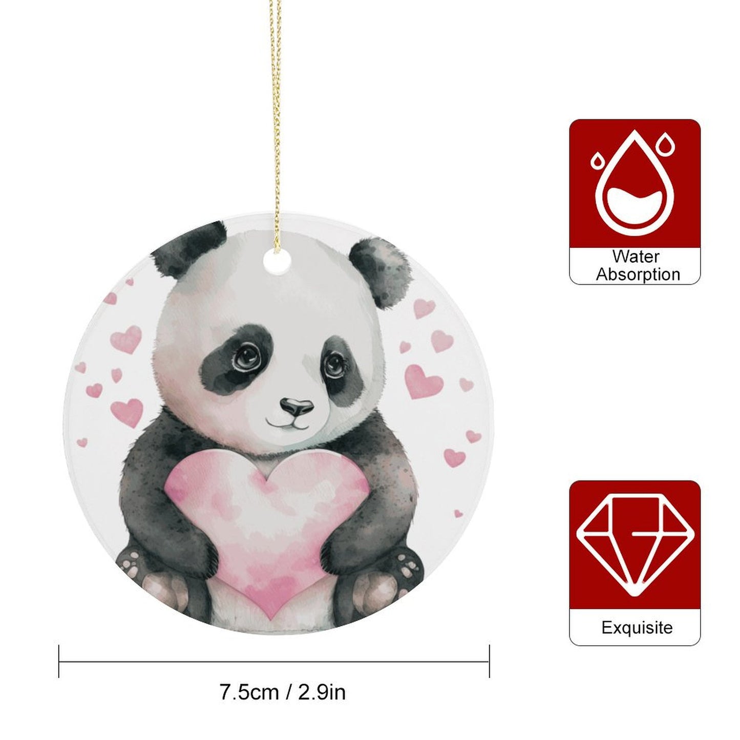 Custom Ceramic Ornament | Personalized Double-Sided Photo Gift