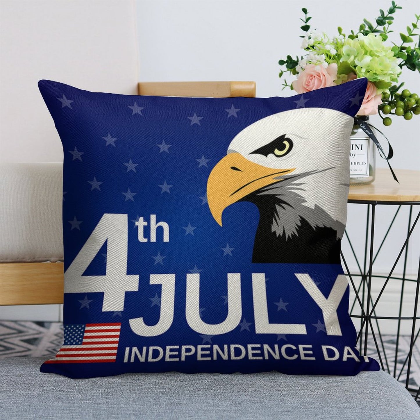 Personalized Faux Linen Throw Pillow Covers (Set of Two)