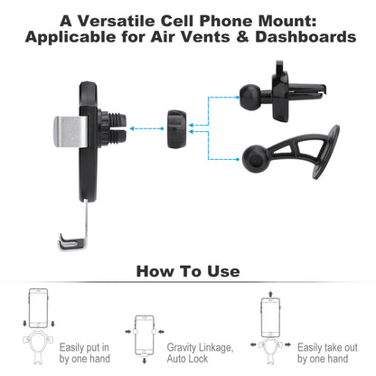 Custom Logo Phone Mount for Car | Stable Gravity-Sensing Dock