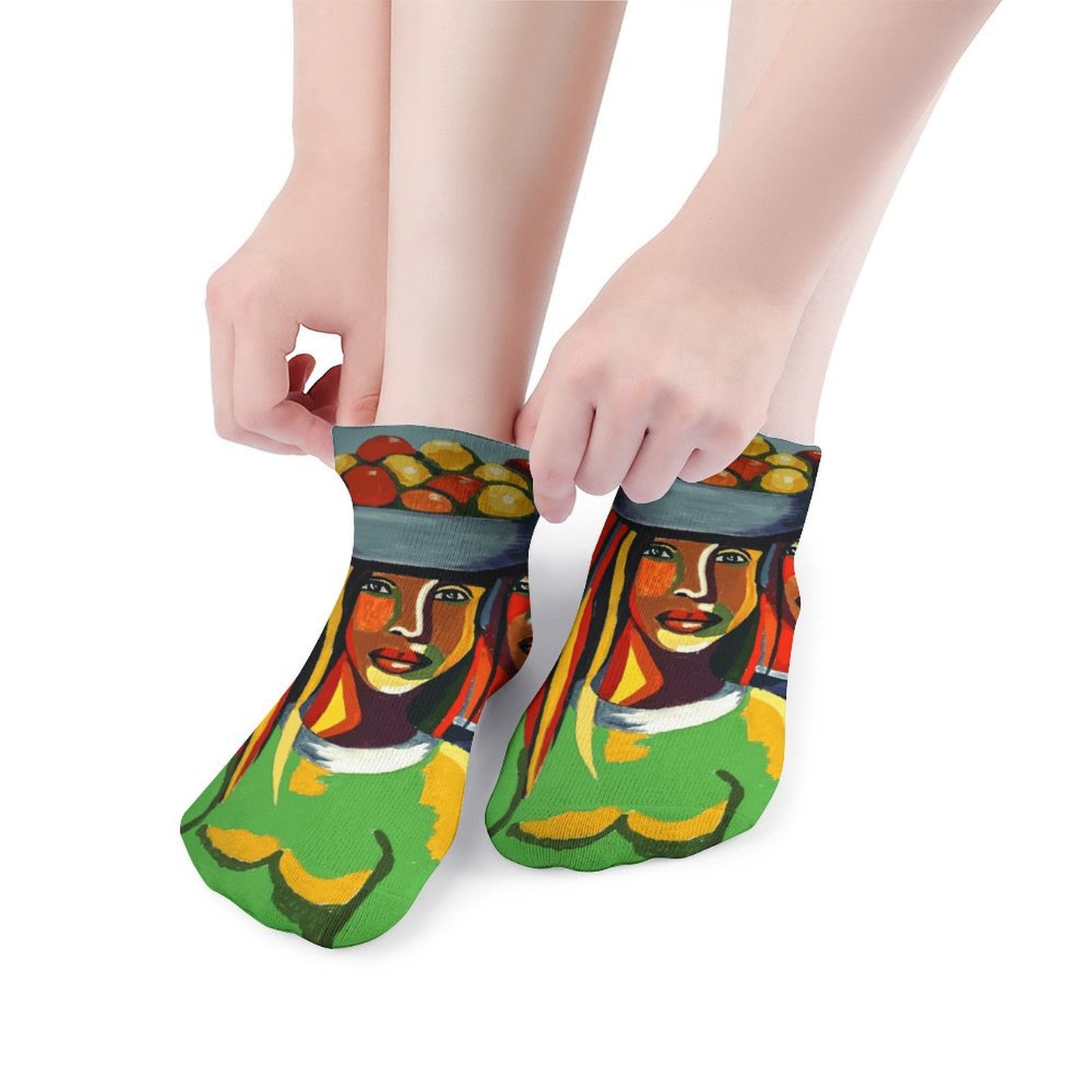 Custom Short Socks (5-Pack) | Personalized Polyester Ankle Socks