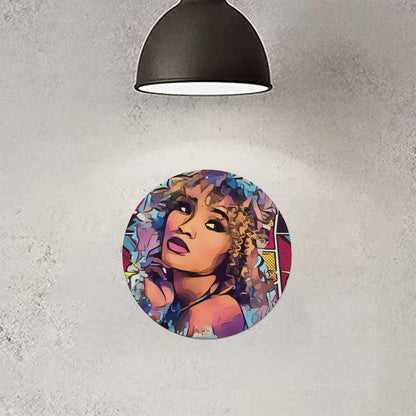 Custom Round Aluminum Sign 20cm | Personalized UV Print Decor