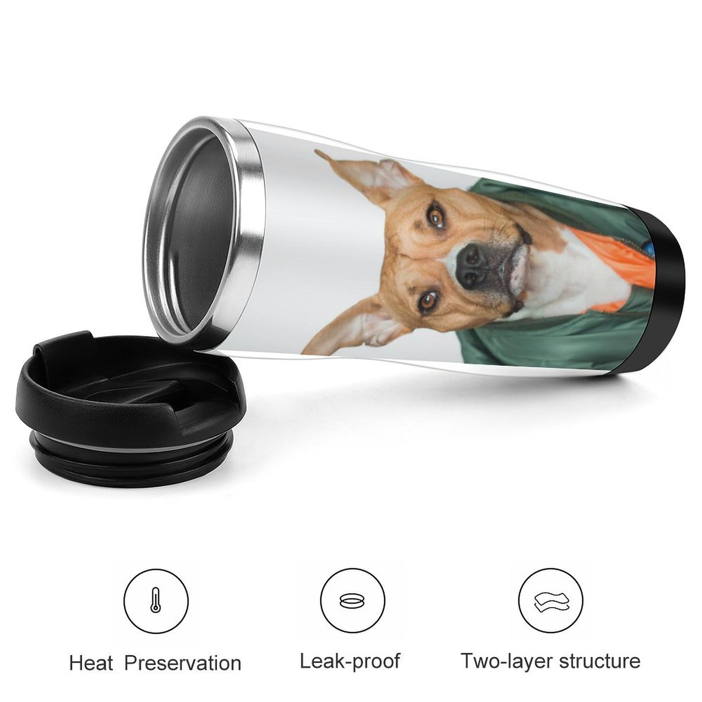 Personalized Stainless Steel Travel Mug | Detachable 13oz Hygienic Tumbler