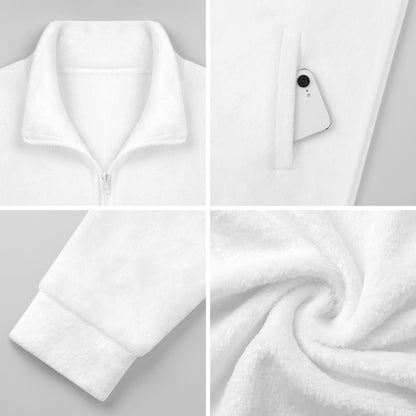 Men's Zip-Up Fleece Jacket with Custom Print Option
