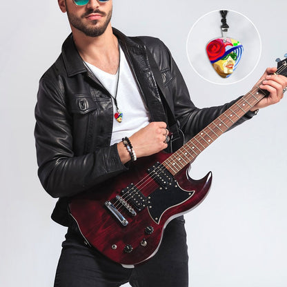 Custom Guitar Pick Pendant Necklace
