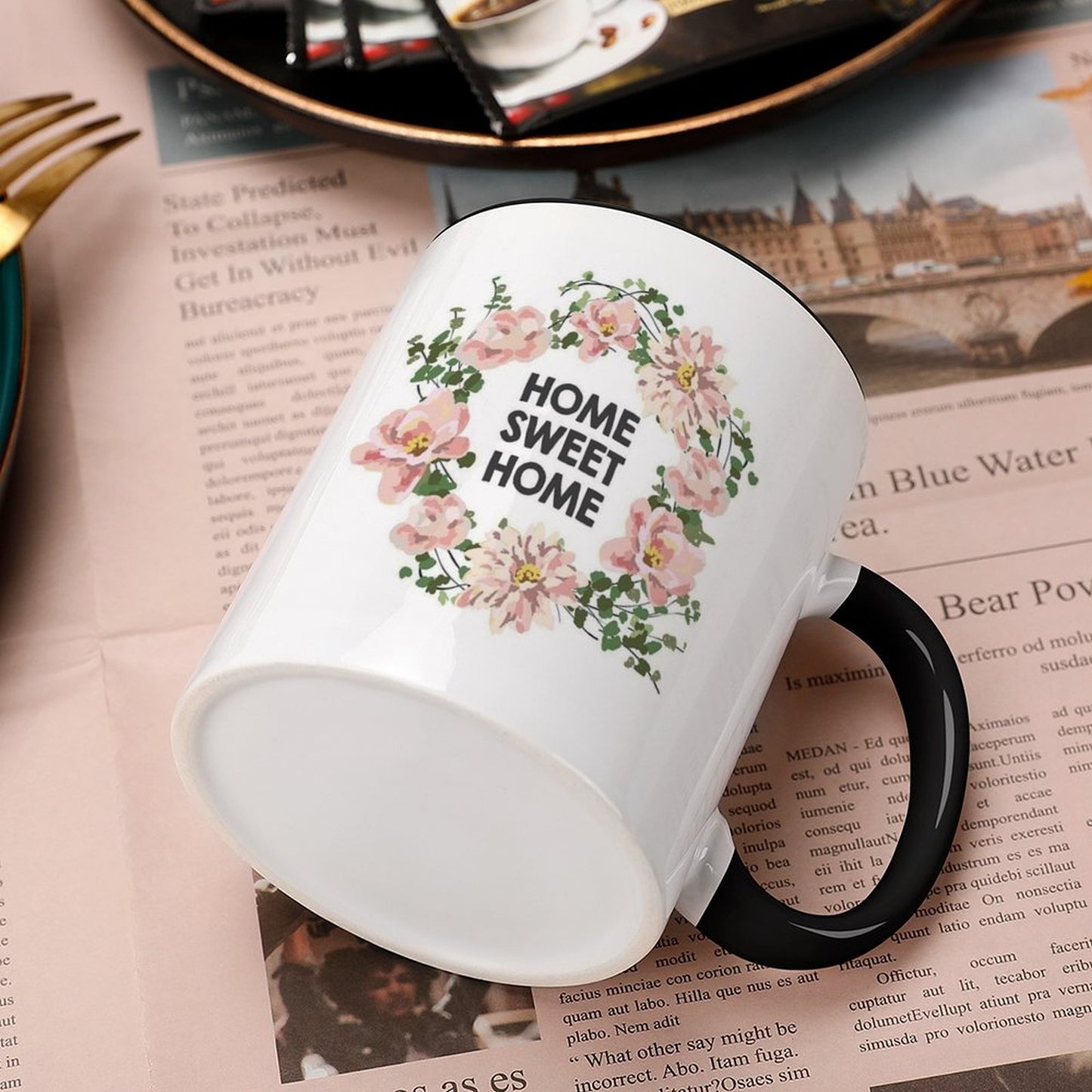 Custom Inner Color Mug | Personalized Photo Ceramic Coffee Mug 11oz | Heat Transfer Print
