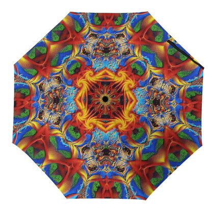 Custom Print Tri-Fold Umbrella | Personalized Windproof Travel Umbrella