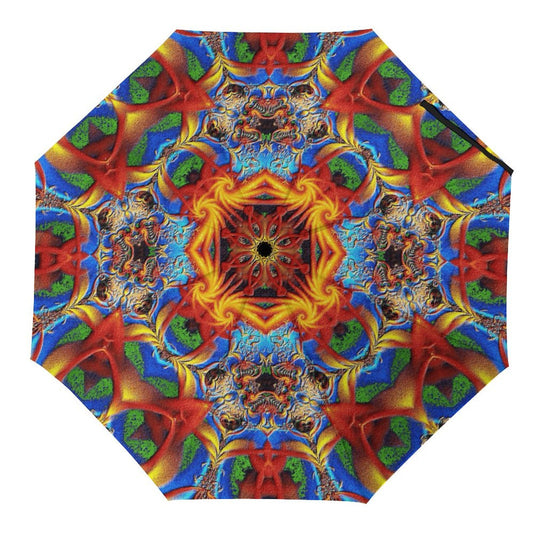 Custom Print Tri-Fold Umbrella | Personalized Windproof Travel Umbrella